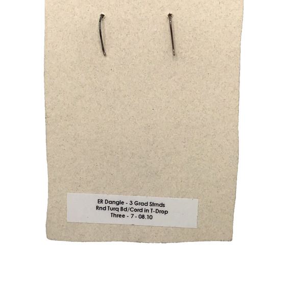 Fashion Turquoise Colored And Silvertone Native Style Earrings Boho Retro Dangle - Picture 16 of 16